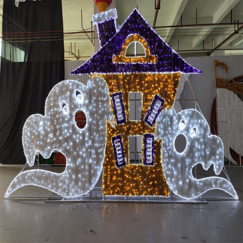 2021 halloween decoration light 535*320cm 2D ghost house motif light