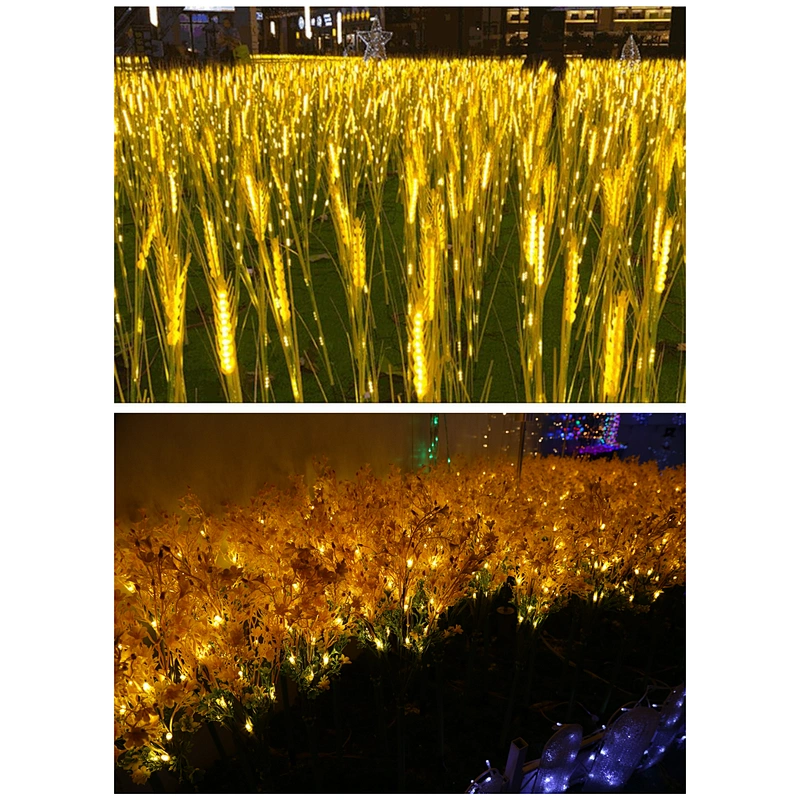 Outdoor Simulation Tulips  Flower   Park Landscape Courtyard Decoration Led  Light