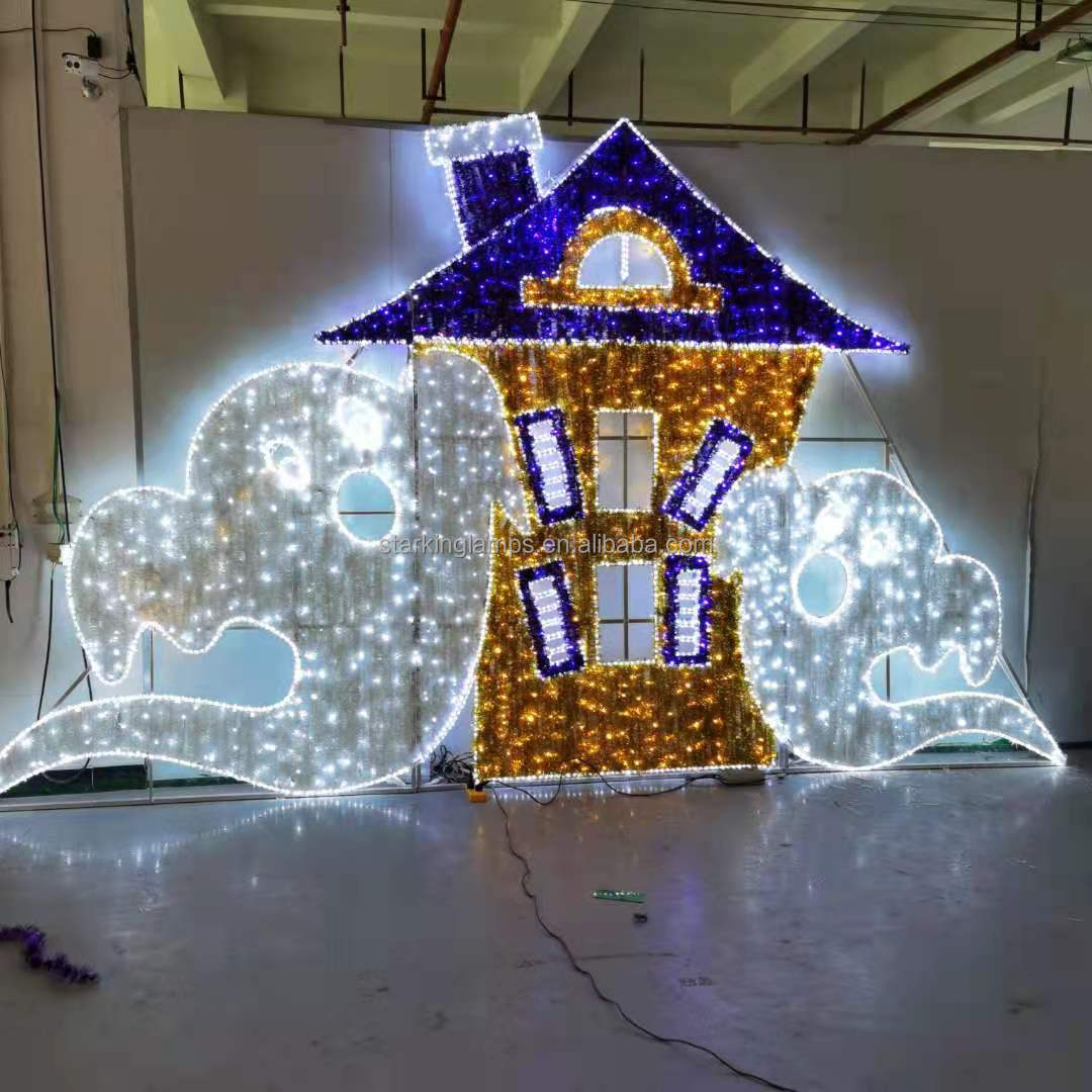 christmas outdoor commercial project led 3d street decorative motif   lighting