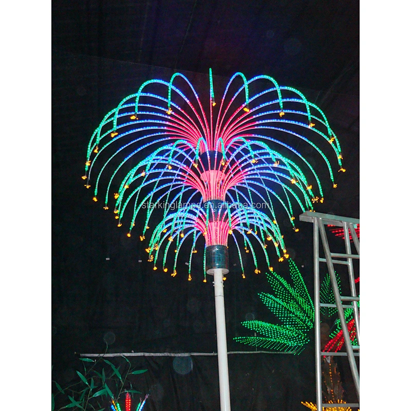 2m height LED firework light outdoor decoration light
