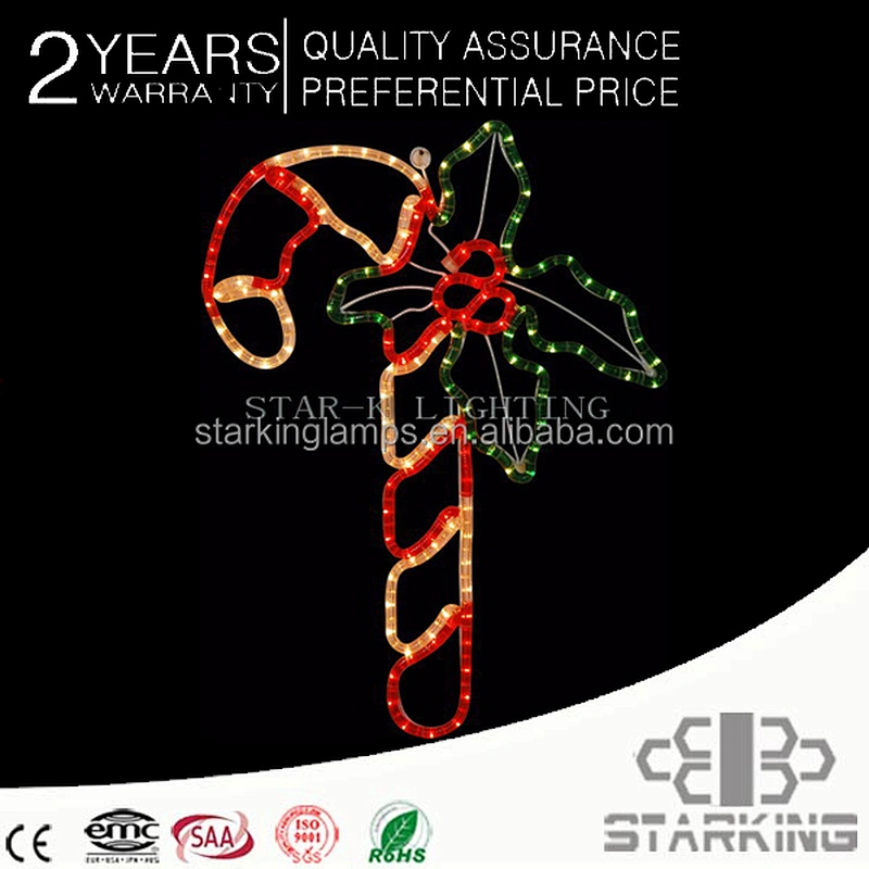 STARKING Outdoor Christmas Decoration Giant Candy cane LED Sculpture outdoor christmas display
