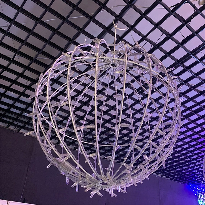 3D spherical colorful indoor and outdoor decoration size customization factory wholesale led spherical ball motif light