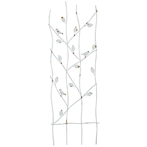 PL08-9462 iron garden trellis white background | metal plant trellis | garden decor | PowerLon