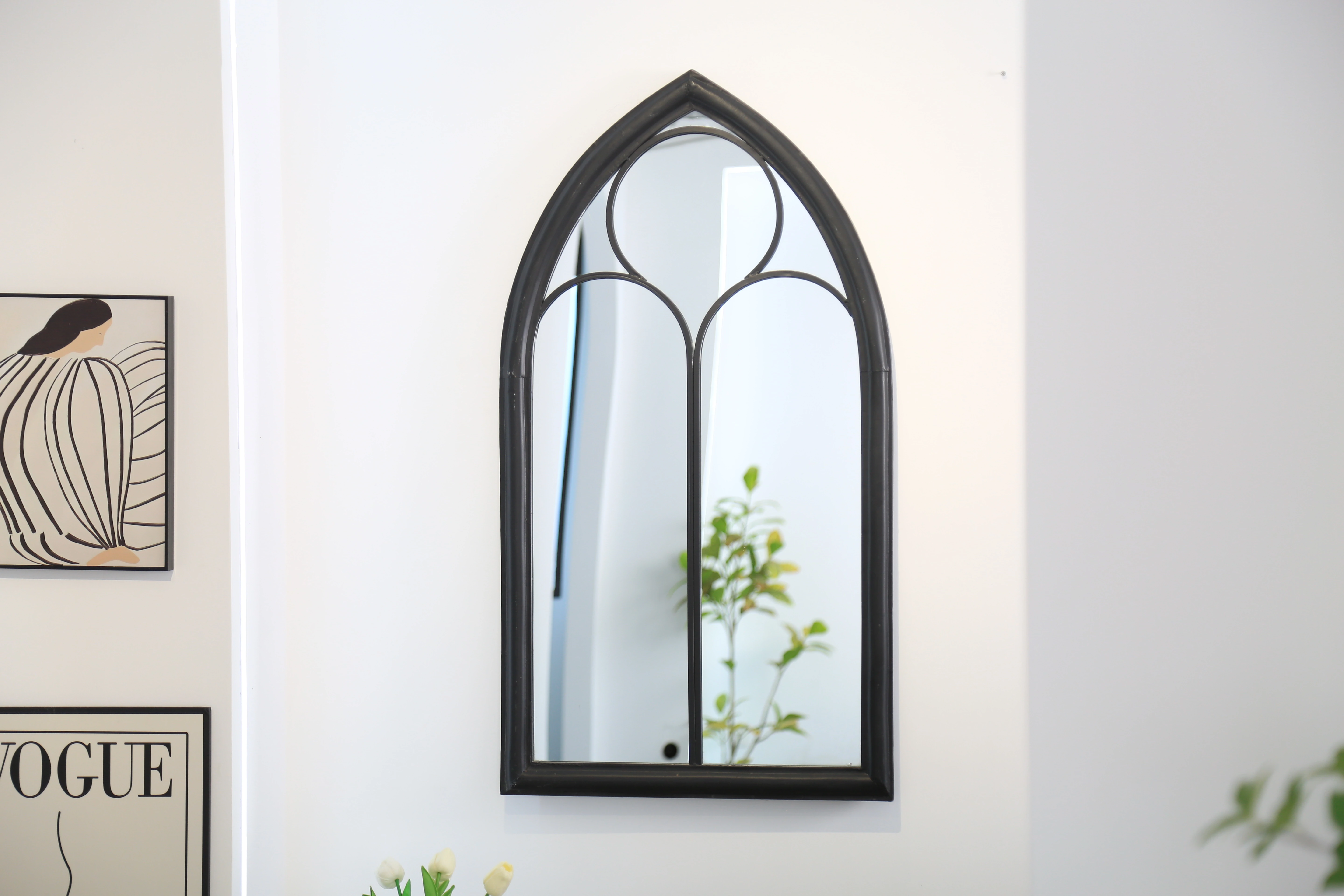 arched wall mirror and arch mirror and mirror of Dune Drift Cathedral Arch Wall Mirror at livingroom