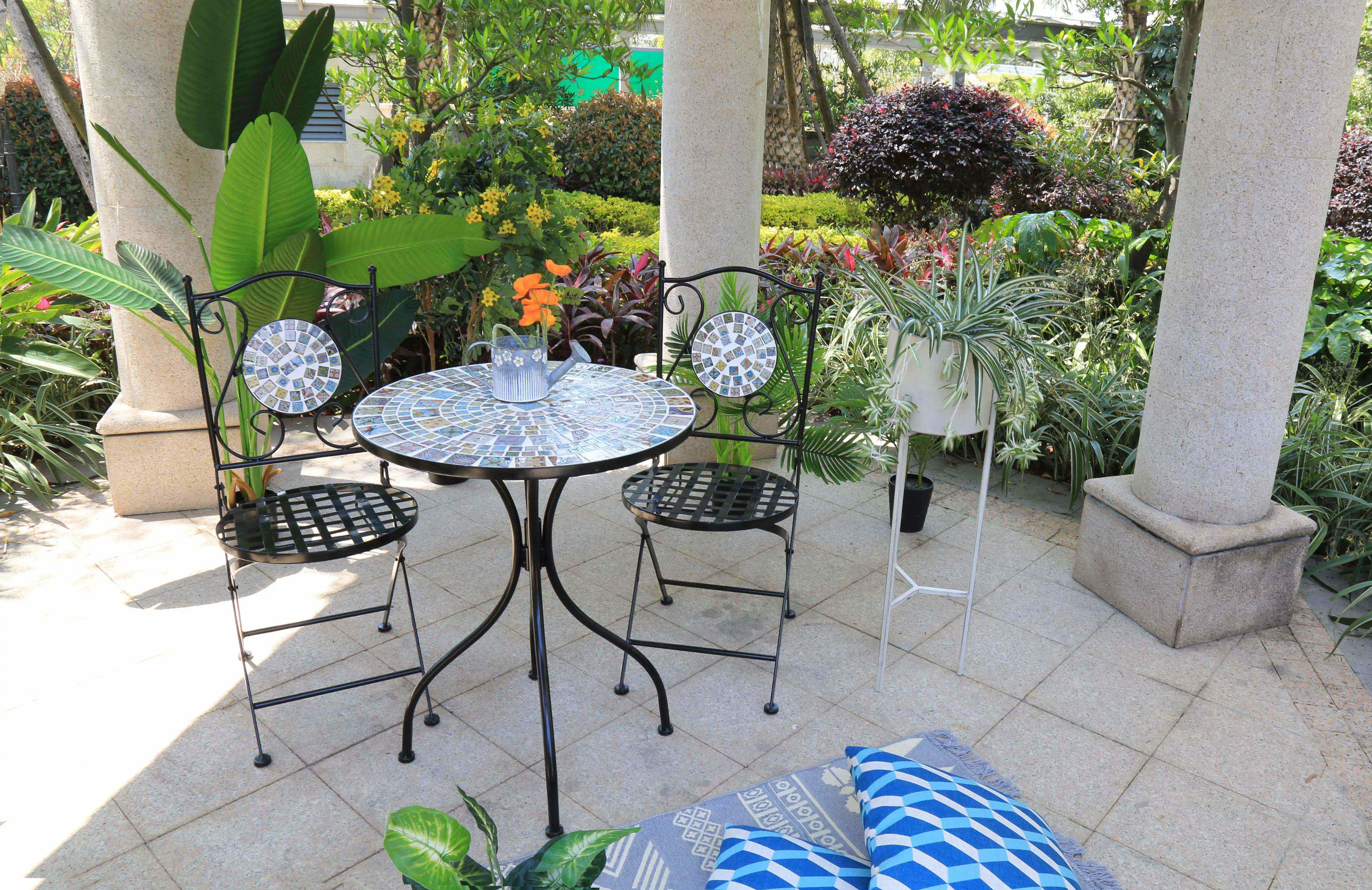 foldable furniture of Shabby Chic Folding Table and Chairs at park
