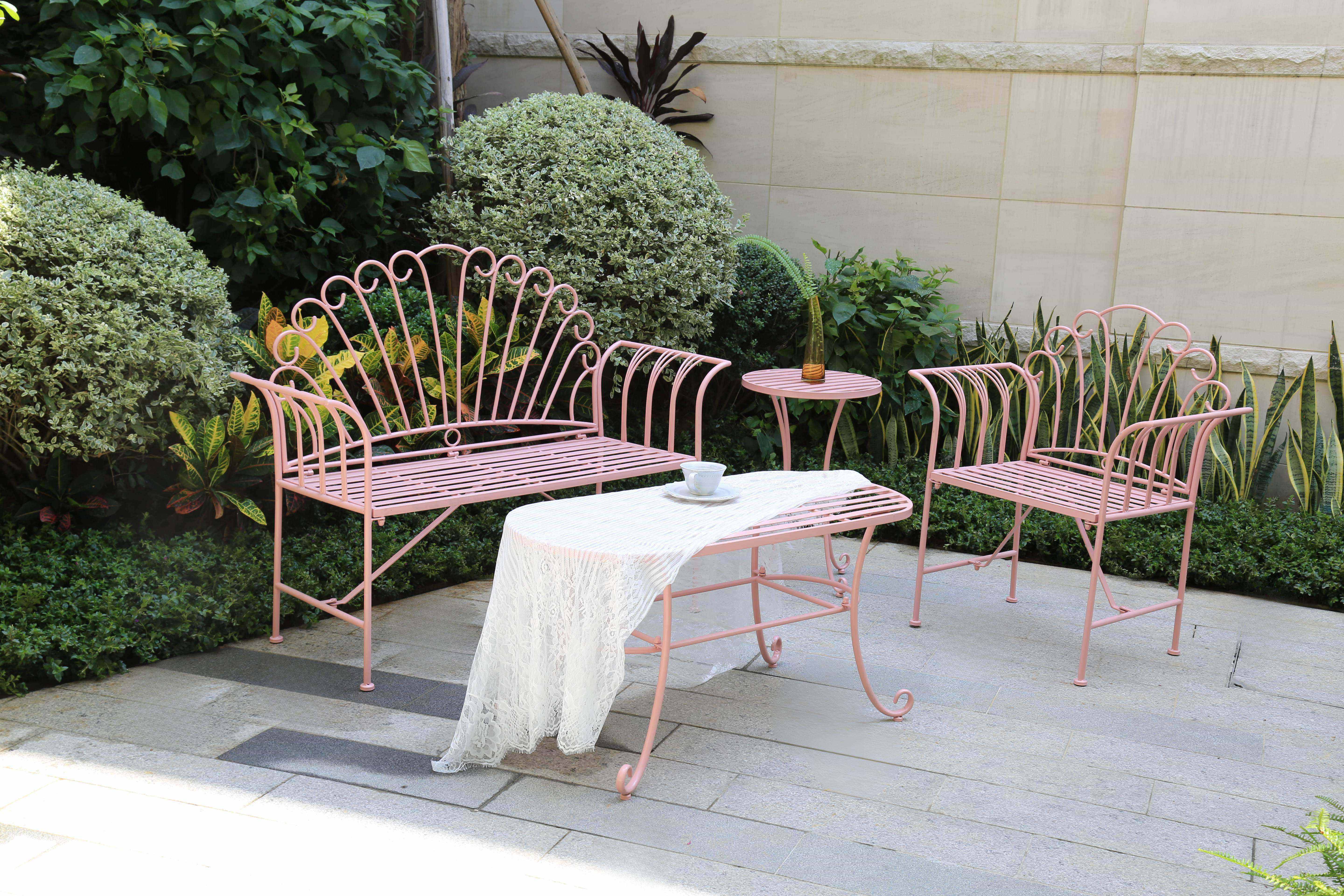 bedside table and side table and end tables of Charming Bistro Side Table at garden