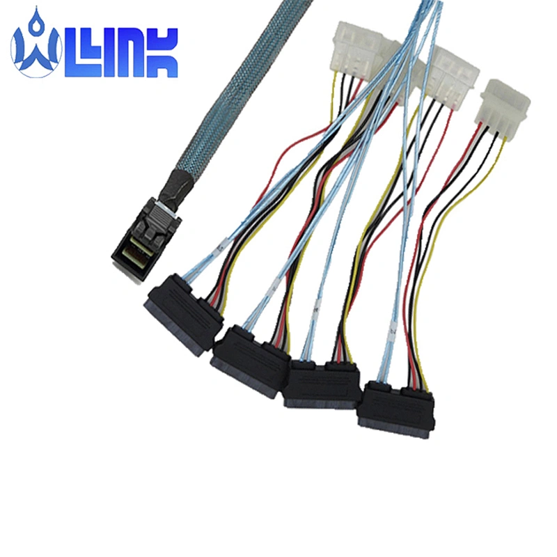 SFF-8643 to SFF-8482 Computer Hard Drive Data Cable mini sas cable