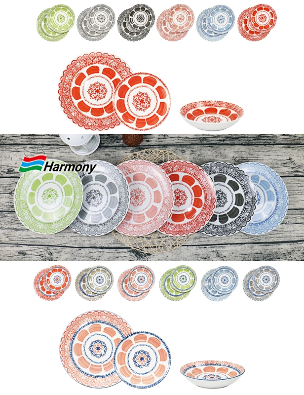 flower design dinner set