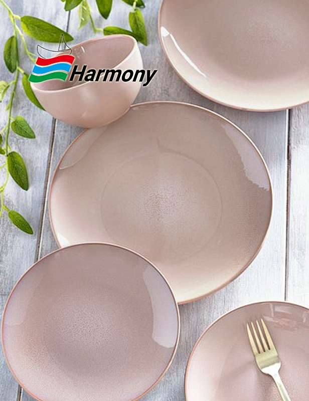 stoneware reactive glazed dinner set