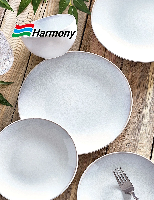 stoneware reactive glazed dinner set