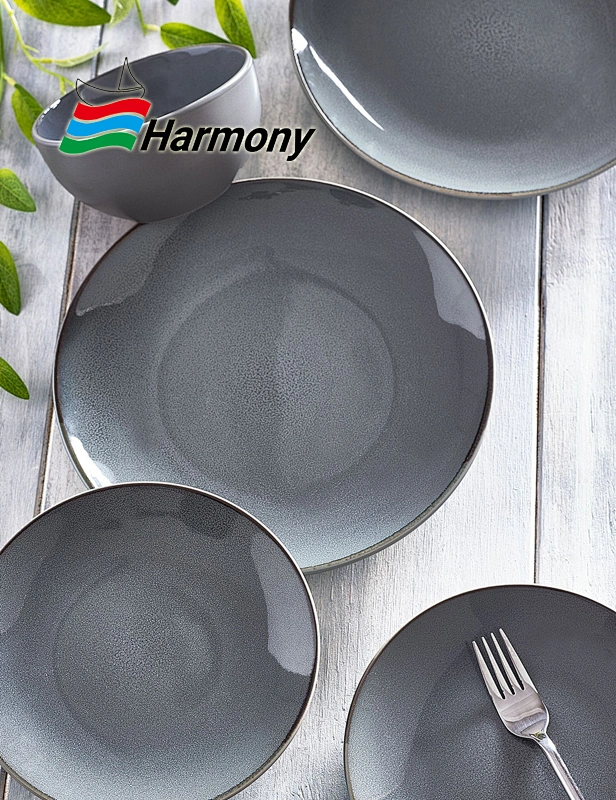 stoneware reactive glazed dinner set