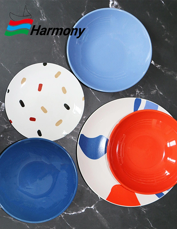 color glaze,decal plate,ceramic tableware, dinner set, 18pcs mix&match dinner set