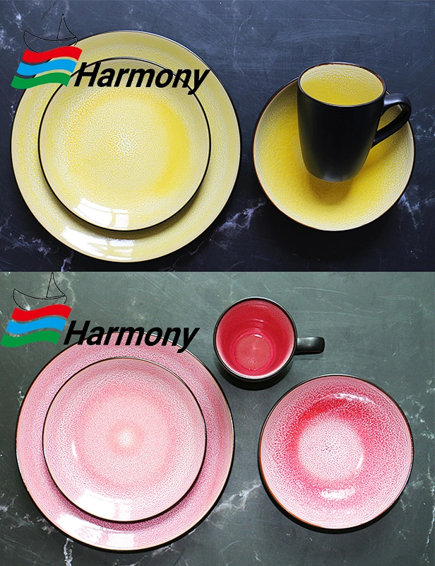 colorful reactive dinnerware