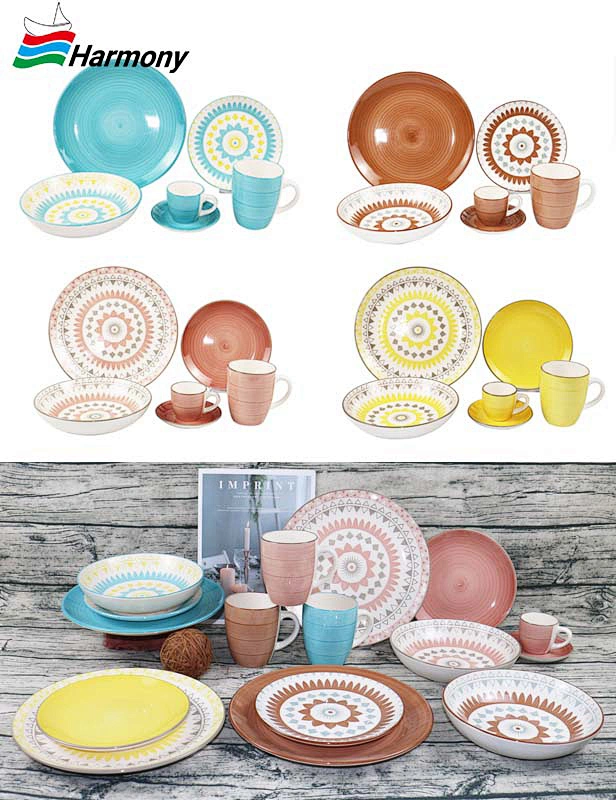 Earthenware nice bowls and plates set