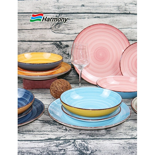 Handpainted Tableware Set With Two Color Design