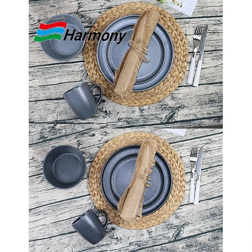 Stoneware Reactive Dinner Set