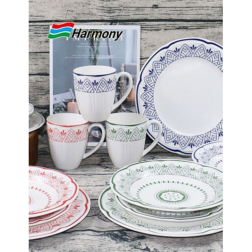 New Bone China Dinner Set With Embossed&Decal