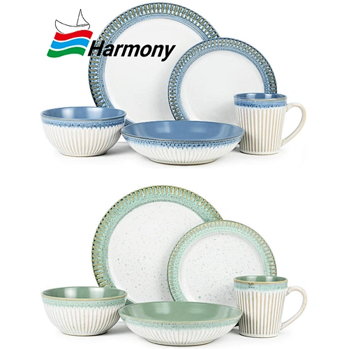 Stoneware Reactive Tableware Set