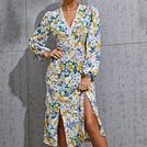 long sleeve printed dress