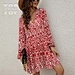 ruffle v neck dress