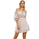 print off the shoulder dress