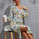 long sleeve printed dress