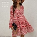ruffle v neck dress