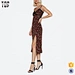 leopard print chiffon dress