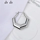 hexagonal steel earrings                 United States