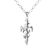 Factory 304 titanium steel retro cast flame cross pendant necklace