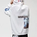 logo zip front hooded sweatshirt