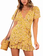 the wrap dress，coral wrap dress，mesh wrap dress