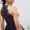 lace bridesmaid dress blue