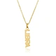 Zodiac Letter Gold Stainless Steel Necklace Vertical Zodiac Link Chain Jewelry Necklace