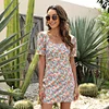 puff sleeve short dress