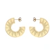 Fashion Women Knotted solid 18K gold plated Wide C- shaped trendy earrings