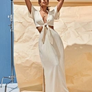 white bodycon bandage dress