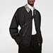 hooded bomber jacket black