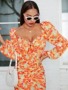 short one shoulder ruffle