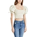 Ruffle Linen Crop Top