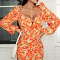 short one shoulder ruffle