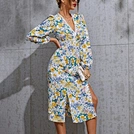long sleeve printed dress