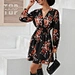Allover Print Dress，new look shirred dress，pink shirred dress，shirred bodice midi dress