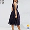 lace bridesmaid dress blue