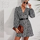white black floral dress