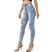 wholesale jean trousers ladies high waist woman jeans trousers