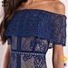royal blue chiffon lace dress