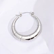 High quality stainless steel C shaped section women's steel color earrings Jewelry