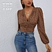 deep v neck blouse