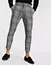 custom gray plaid skinny pants